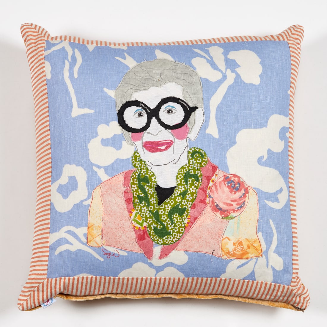 Sarah Wiley, "Iris Apfel" portrait pillow (1 of 6)