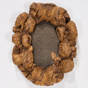 Continental Baroque carved giltwood frame