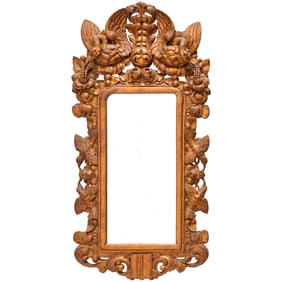 Baroque Revival carved giltwood mirror