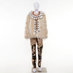 Dries Van Noes jacket, Oceanic shell necklace