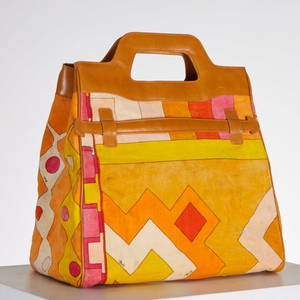 Emilio Pucci Velvet tote, orange combo