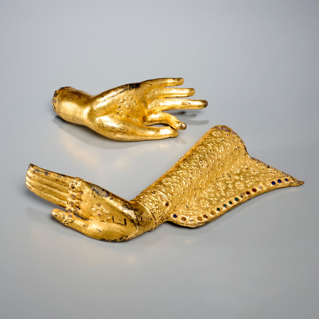 (2) Antique Gilt bronze Buddha hands (1 of 6)