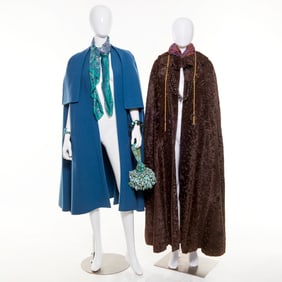 (2) Long capes, incl. Pauline Trigere