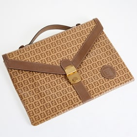 Fendi monogram canvas attache