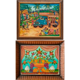 Haitian School, (2) oils, incl. Gregoire