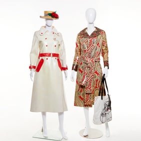 (2) Vintage rainwear coats