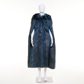 Christian Dior Silver blue fur cape