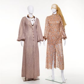 (2) James Galanos gowns, Costume Institute