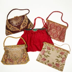 Selection of vintage micro bead handbags