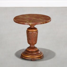 Italian Neoclassical style faux marbre side table