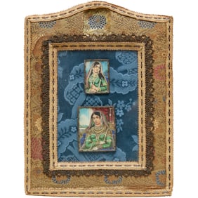 Indian School, (2) miniature portraits