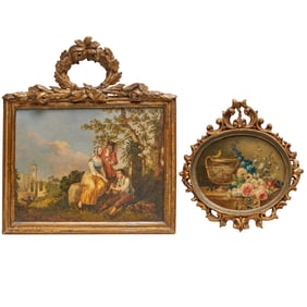 Continental School, (2) oil paintings