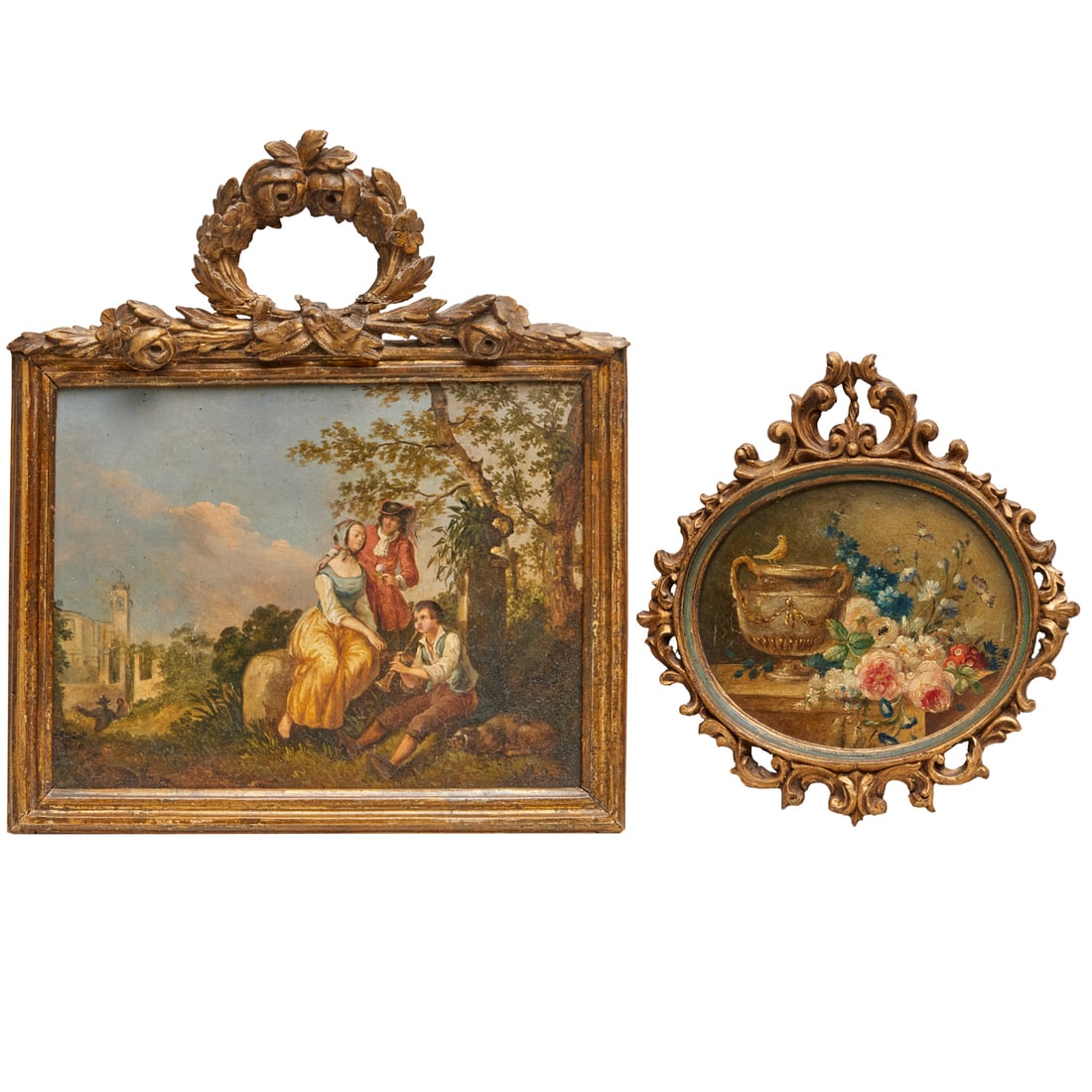 Continental School, (2) oil paintings (1 of 5)