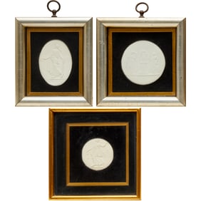 Group (3) Grand Tour style plaster intaglios