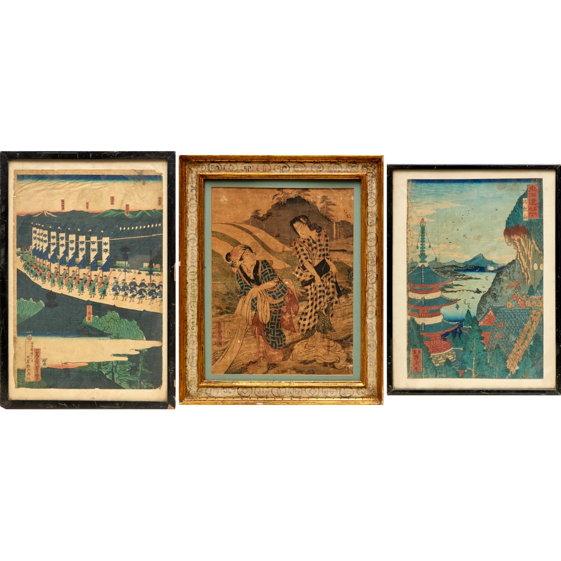 (3) Japanese woodblock prints (1 of 9)