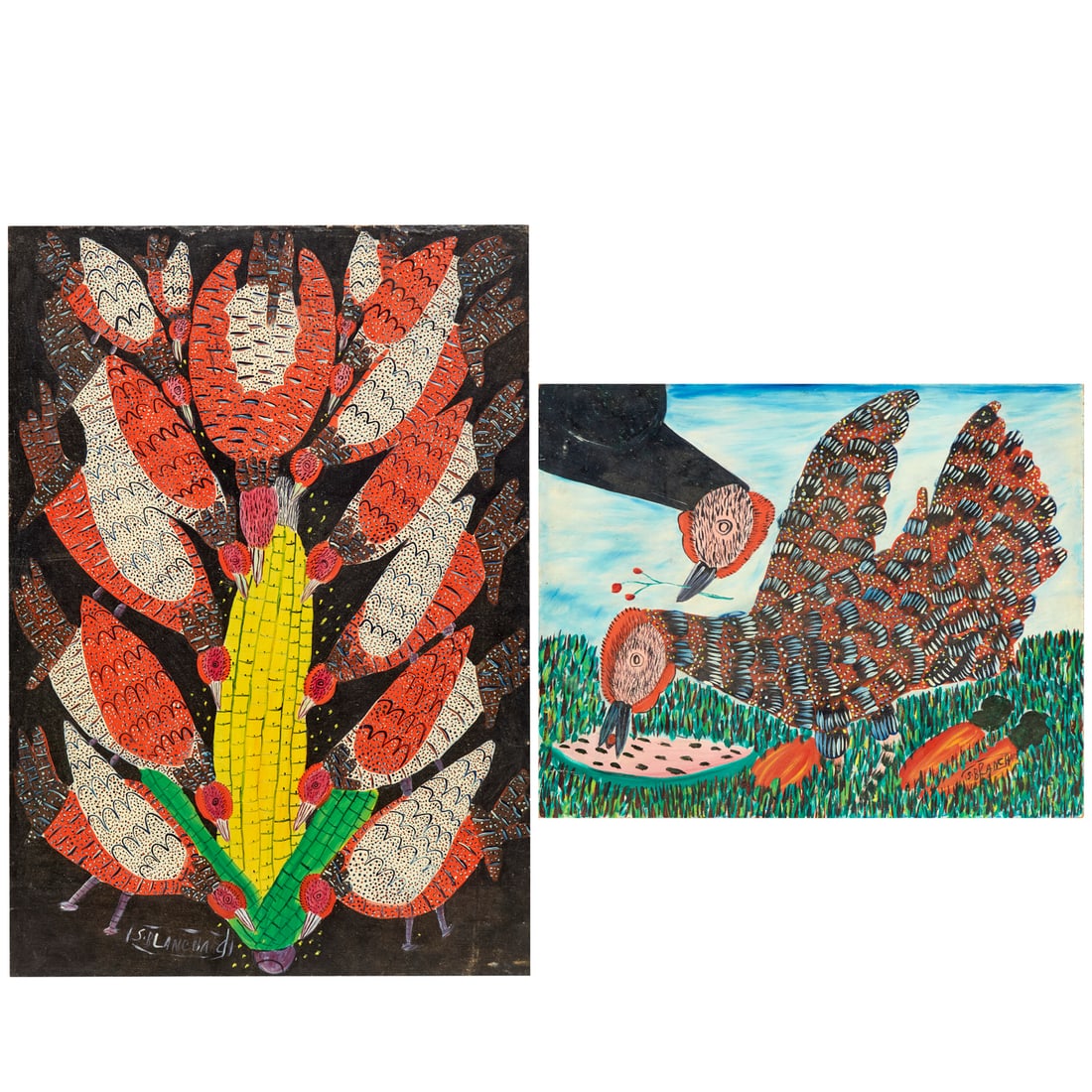 Sisson Blanchard, (2) oils on Masonite (1 of 10)