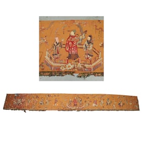 16-foot Chinese embroidered silk mural