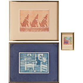 Susan Linder, (3) signed etchings