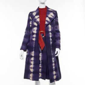 Vintage Tie dye coat-dress ensemble