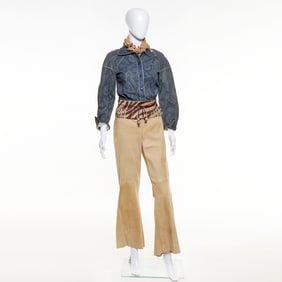 Valentino suede pants, Cavalli shirt