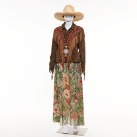 Tasha Polizzi western jacket, Rara Avis skirt