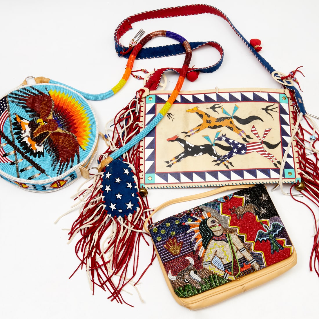 (3) Native American beaded & embellished handbags (1 of 8)