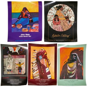 Native American artists, (5) exhibition posters