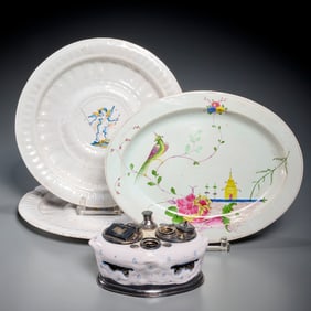Antique Continental faience group