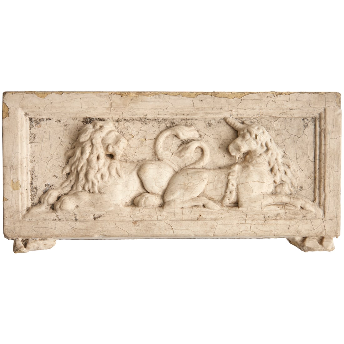 Antique English architectural limestone plaque (1 of 5)