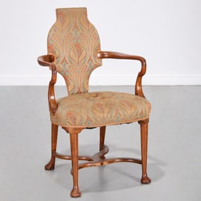 George II style shepherd's crook armchair