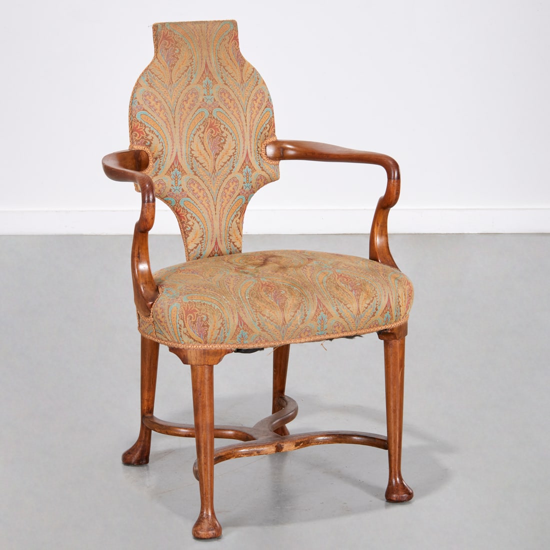 George II style shepherd's crook armchair (1 of 7)