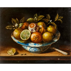 Ida Calzolari, oil on copper panel