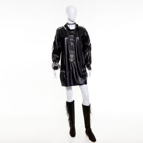 Anthony Vaccarello leather mini dress