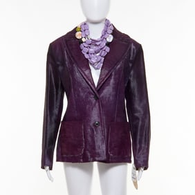 Mila Schon Pelle Vitello aubergine jacket