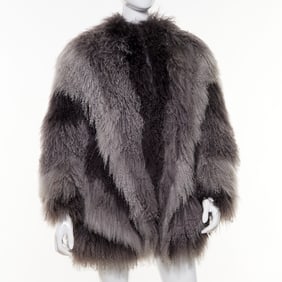 Mongolian lamb fur jacket