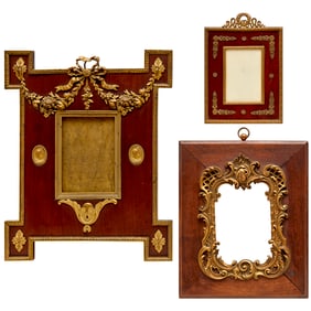 (3) Belle Epoque ormolu mounted picture frames