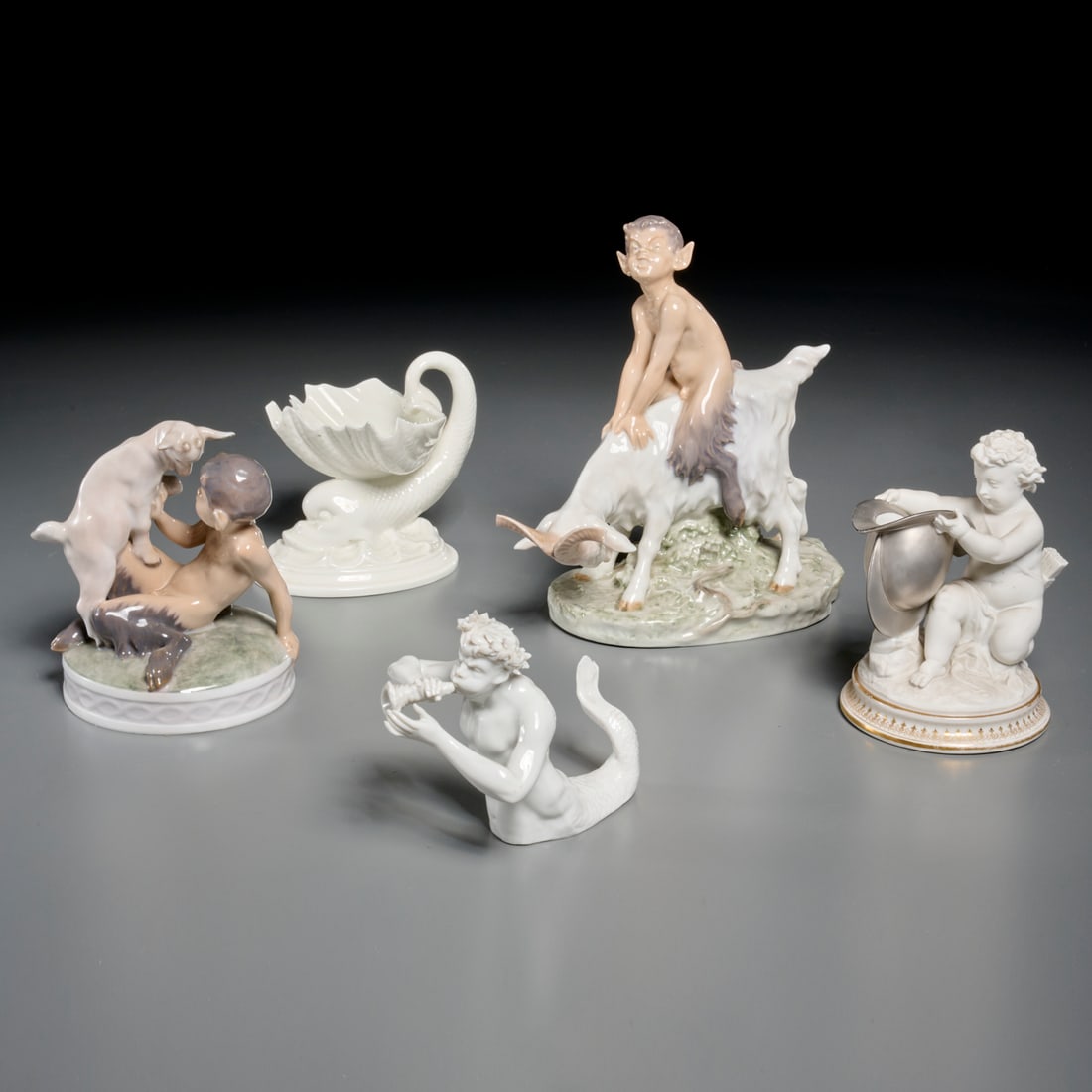 Group (5) mythological themed porcelain figurines (1 of 6)