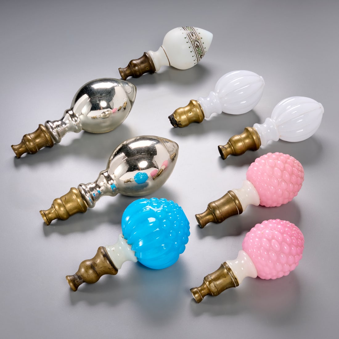 Victorian glass newel post finial collection (1 of 6)