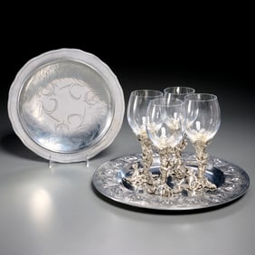 Arthur Court monkey and lion pewter group