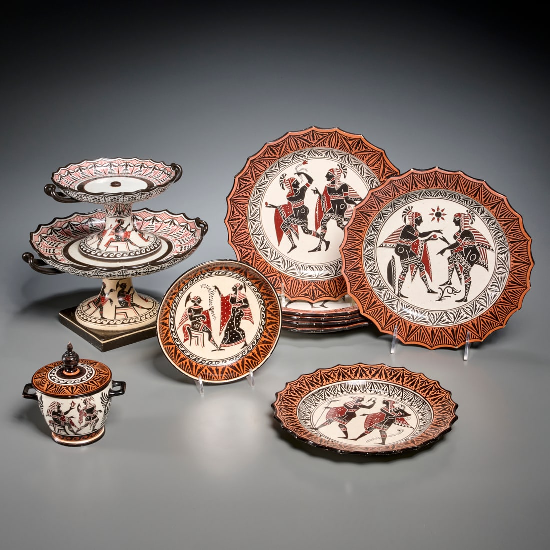 Group Giustiniani Egyptomania pottery (1 of 9)