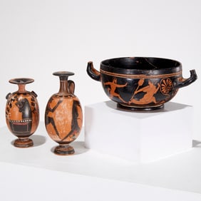 Group Grand Tour Attic style pottery