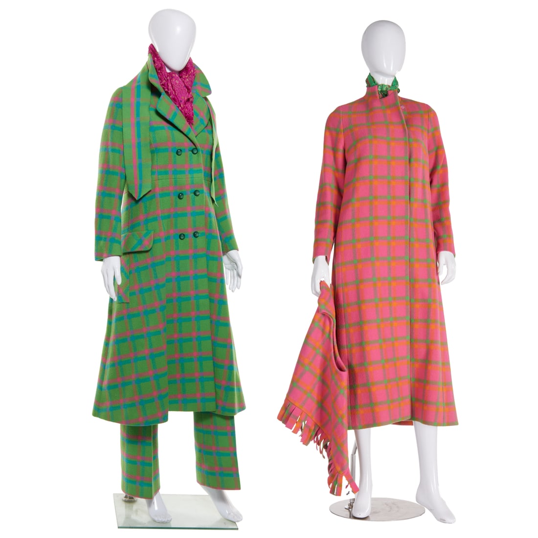 (2) Bright plaid wool coat ensembles (1 of 7)