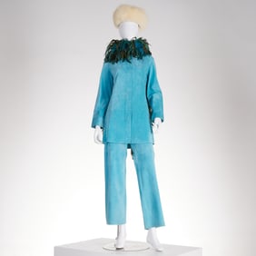 CO & EDDY suede pants set