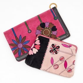 (2) Emilio Pucci velvet bags