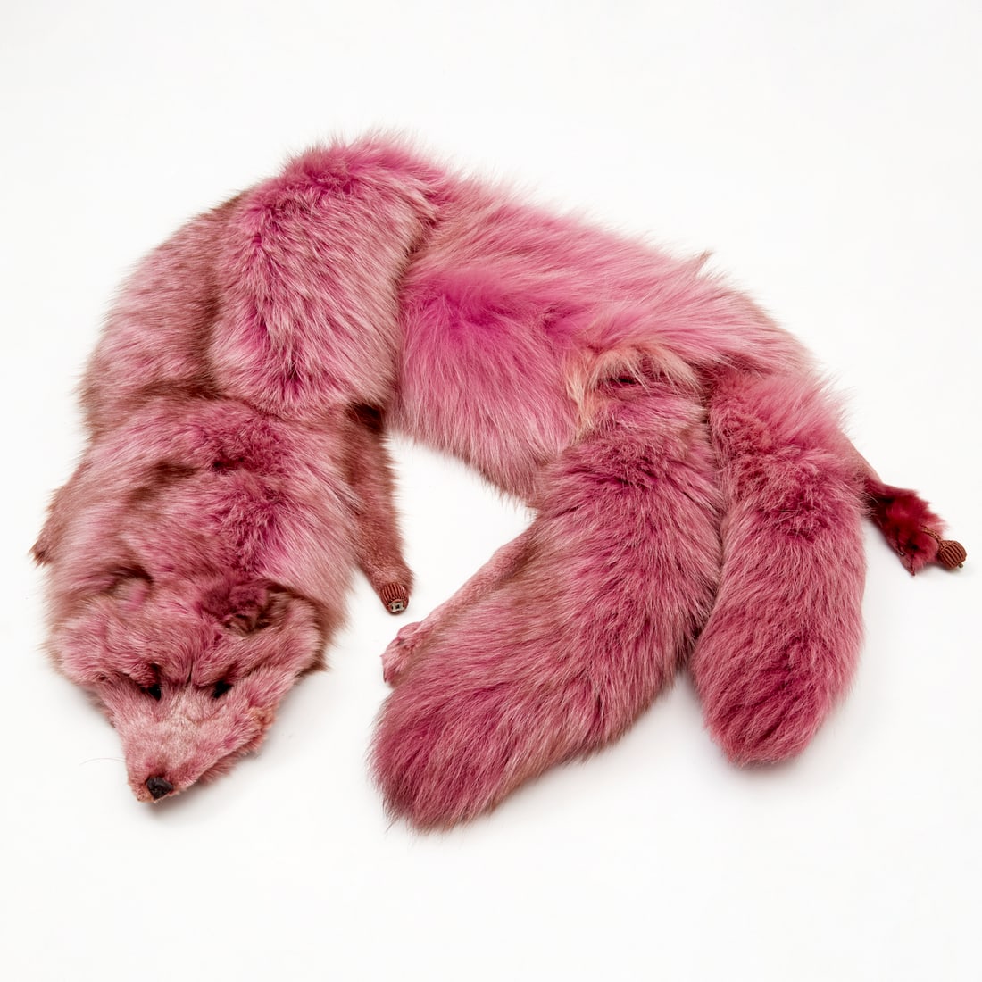 Pink fox fur stole (1 of 7)