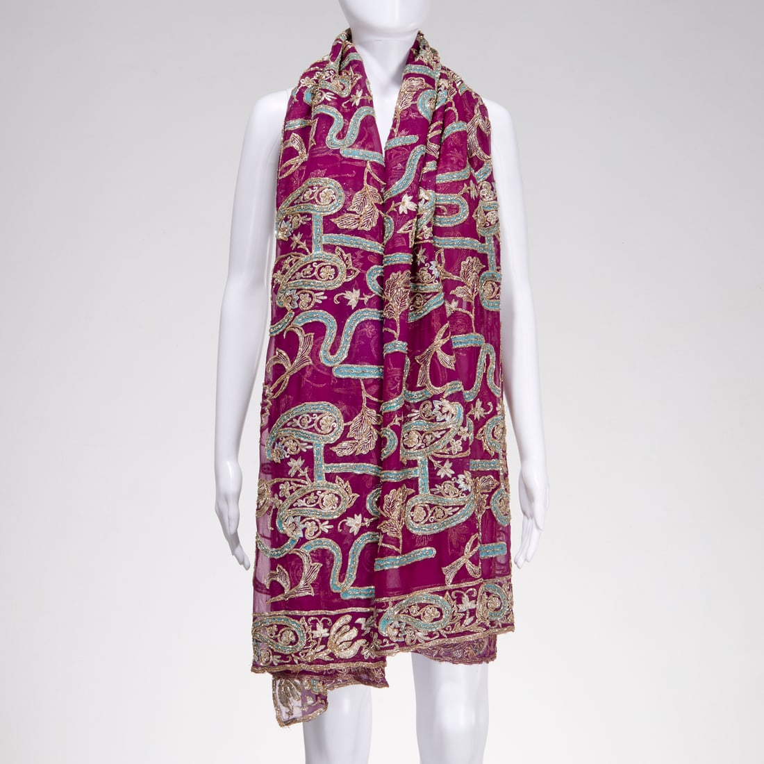 Antique Mughal motif scarf (1 of 3)