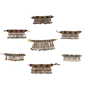 Group Kuchi tribal belt / choker sections