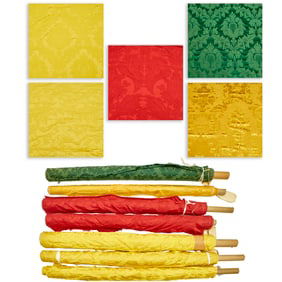 (7) Partial bolts of damask fabric