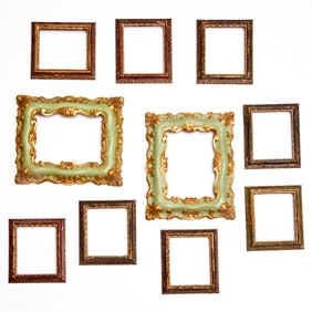 Group (10) vintage Italian picture frames