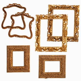 (3) Pairs antique Italian picture frames